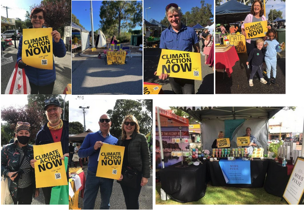 Some of the fabulous Perth Hills people calling for Climate Action Now, in the lead up to the Federal election.
